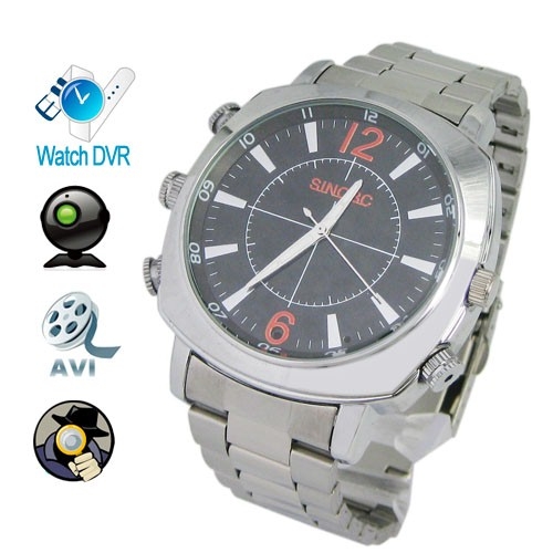 1920 x 1080P 4GB HD Waterproof Spy Camera Watch with Stainless Steel Strap - Click Image to Close